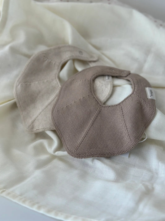 Strick-Sabberlätzchen khaki