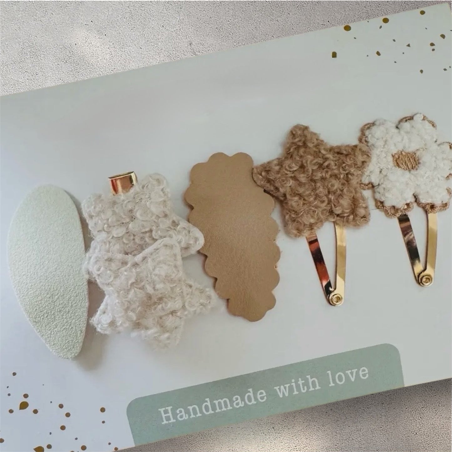 Mädchen Haarspangen braun