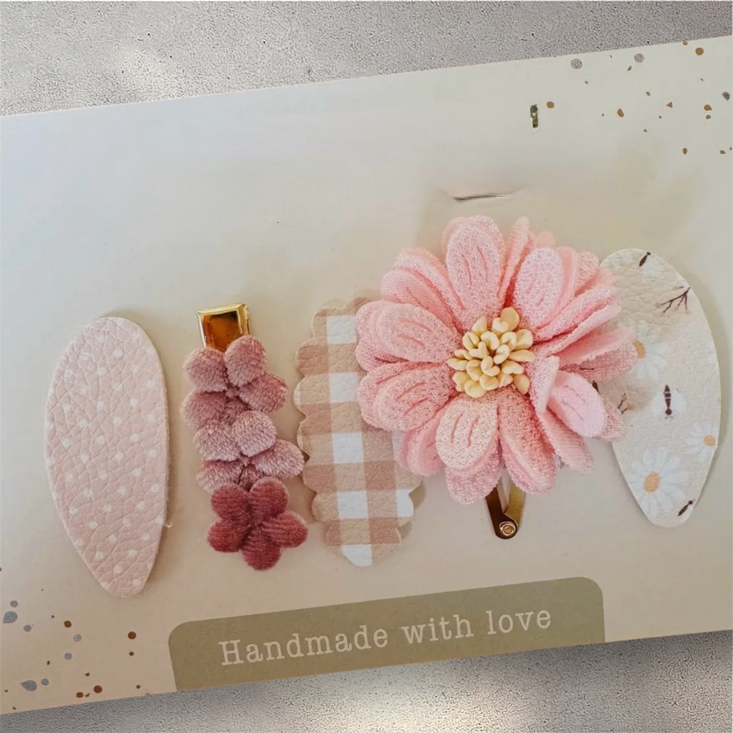 Mädchen Blumen Haarspange rosa