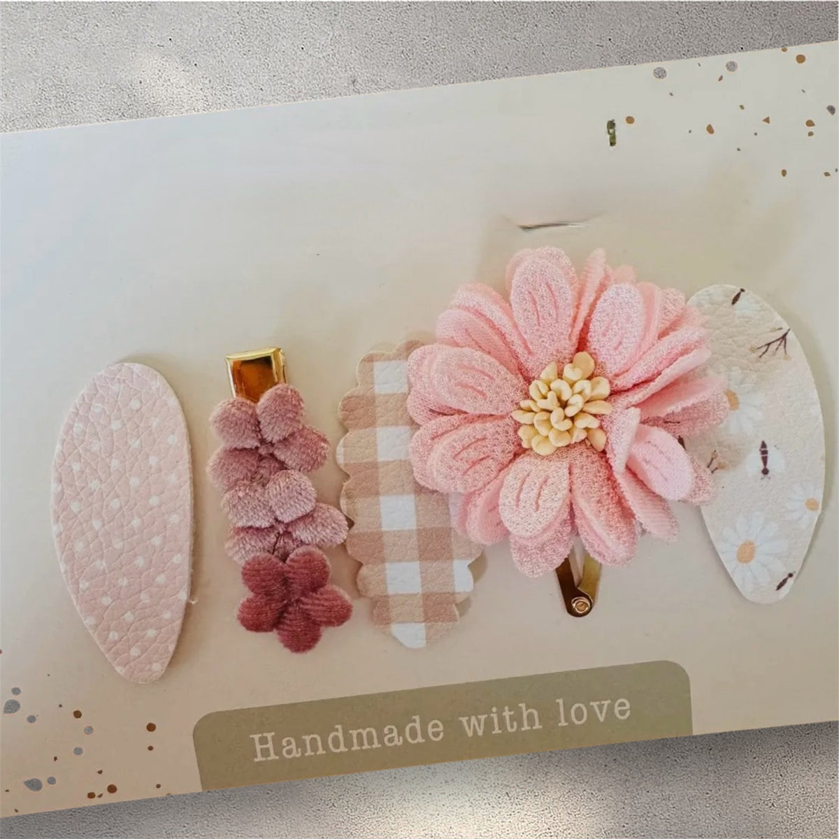 Mädchen Blumen Haarspange rosa