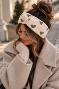 Damen Stirnband Teddy Herz beige Mini Me