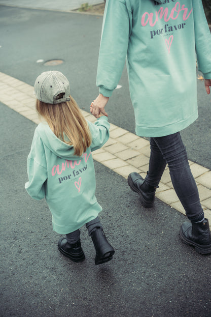 Mini Hoodie Kleid DZORA Mint