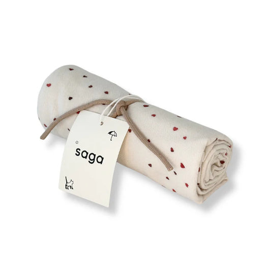 Mulltuch Herz Biobaumwolle