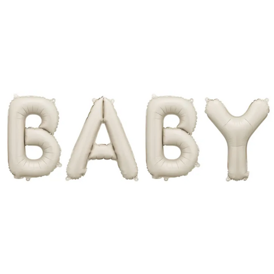 Ballon - Schriftzug Baby Beige