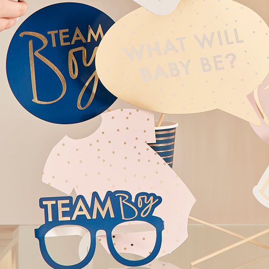 Gender Reveal Photo Booth Props
