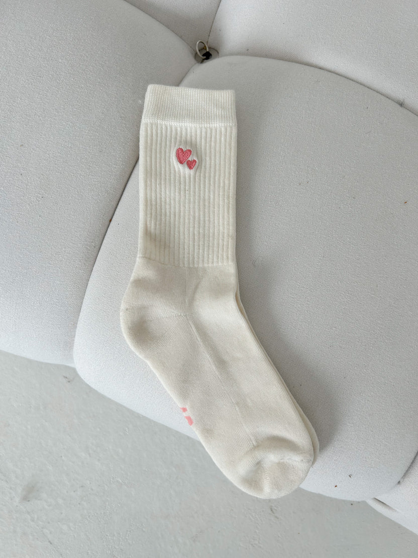 Mum Heart Socken rosa