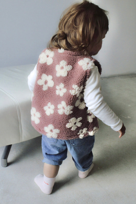 Teddy Weste Blumenmuster