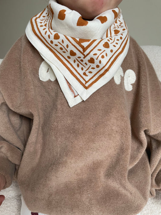 Mini Halstuch Love beige 50cm
