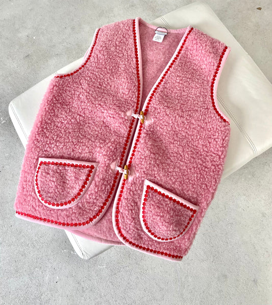 Damen Wollweste Pink