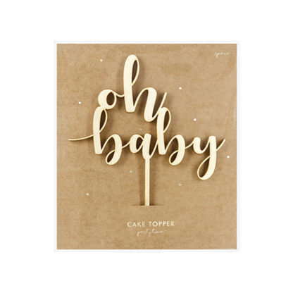 Cake Topper - Holz - Oh baby