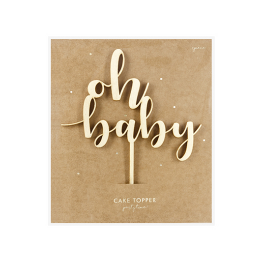 Cake Topper - Holz - Oh baby