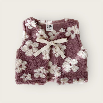 Teddy Weste Blumenmuster