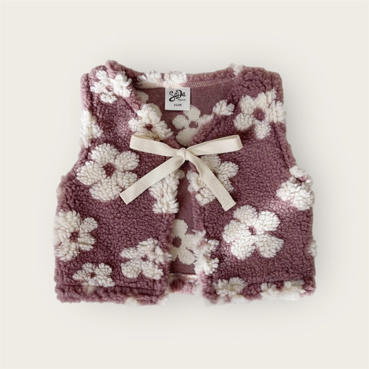 Teddy Weste Blumenmuster
