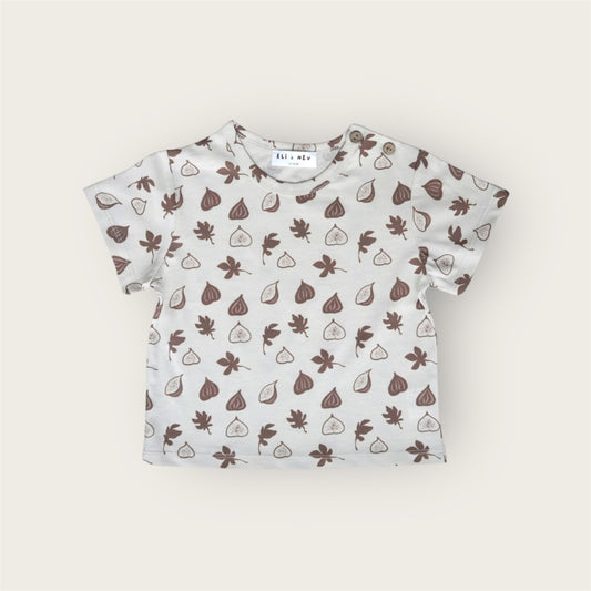 T-Shirt mit Feigenmuster