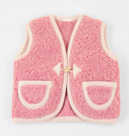 Kids Wollweste rosa