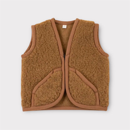Kids Wollweste braun