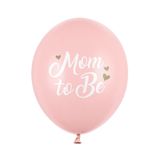 6 Motivballons  - Mom to Be - Rosa