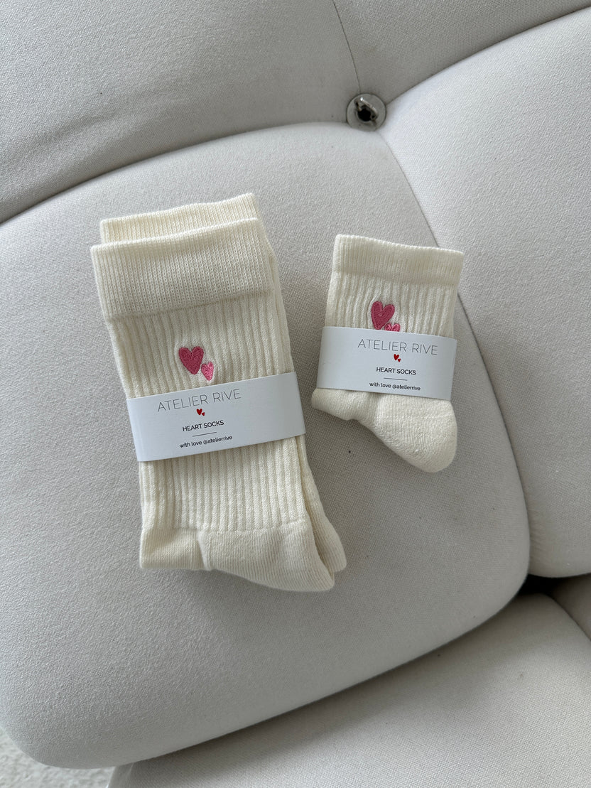Mum Heart Socken rosa