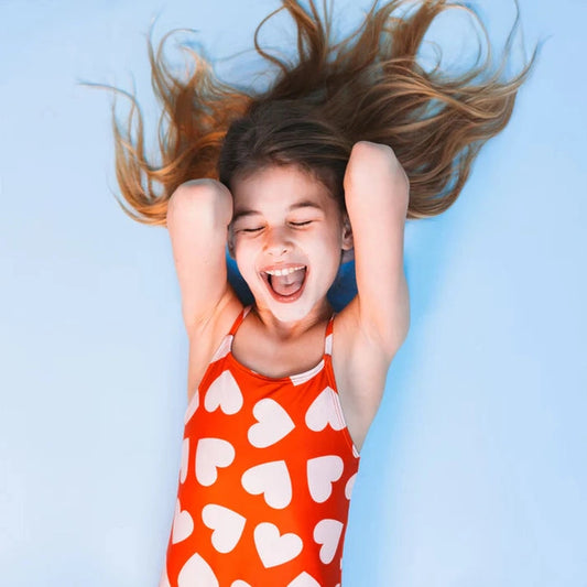 UV- Badeanzug Mädchen Herzen