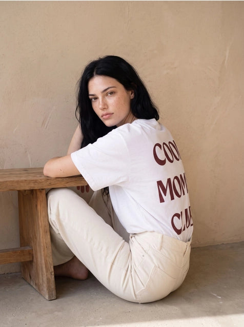 Damen T-Shirt "COOL MOM CLUB" weiß