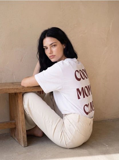 Damen T-Shirt "COOL MOM CLUB" weiß