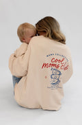 Damen "Cool Moms Club" Sweatshirt beige