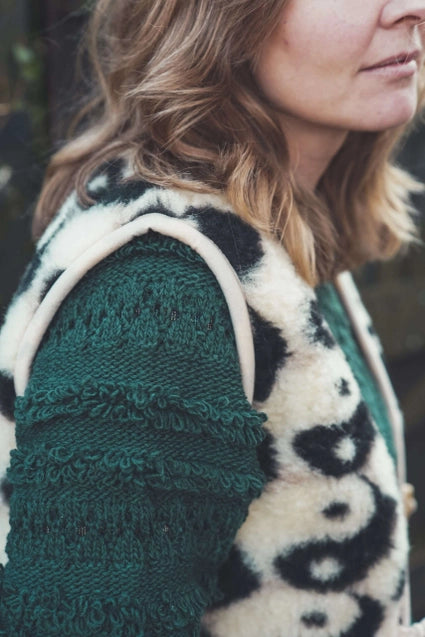 Wollweste kurz Yin Yang