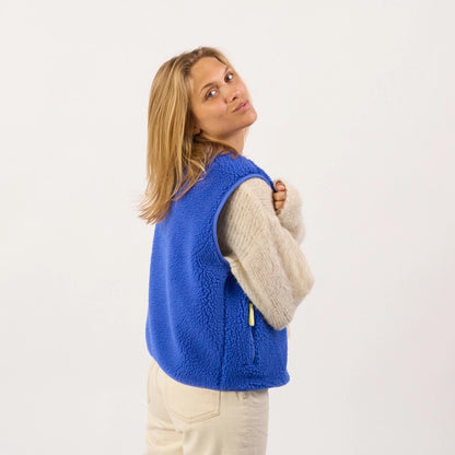 Damen Sherpa Weste - Elfenbein