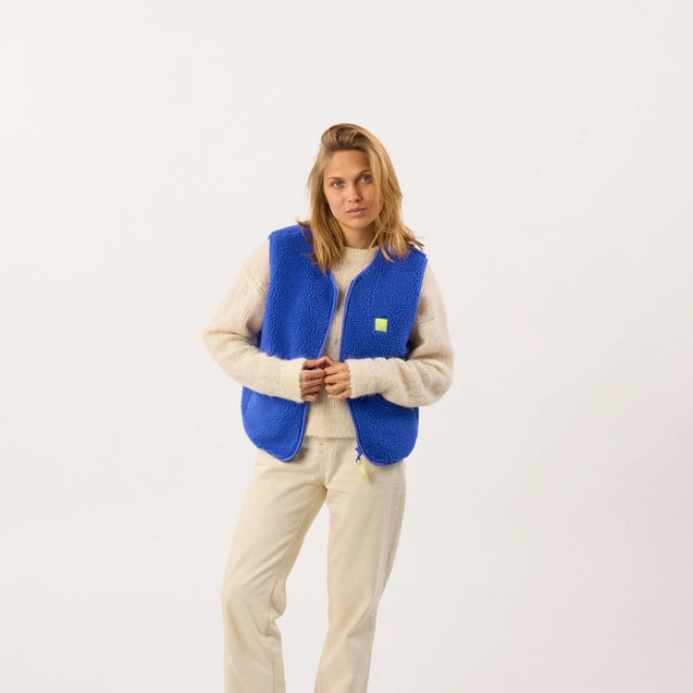 Damen Sherpa Weste - Elfenbein