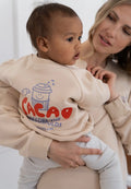 Mini "Cacao before Chaos" Sweatshirt beige