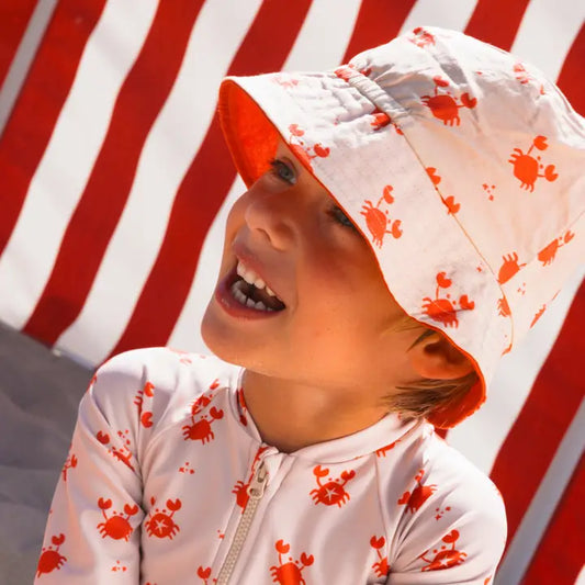 Sonnenhut beige/rot Crabby