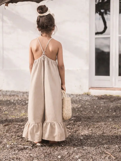 Mädchen Jumpsuit - Elfenbein