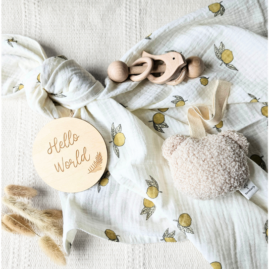 Geschenkset beige Zitrone