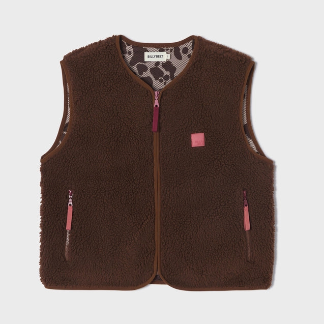Damen Sherpa Weste Schokobraun