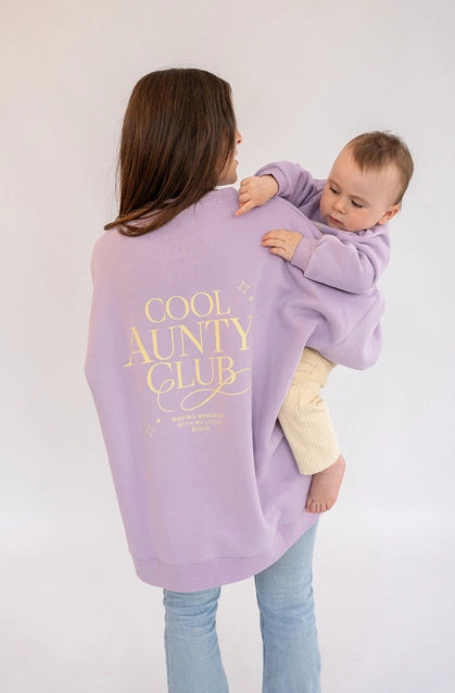 Mini "Aunties Bestie" Sweatshirt flieder Partnerlook