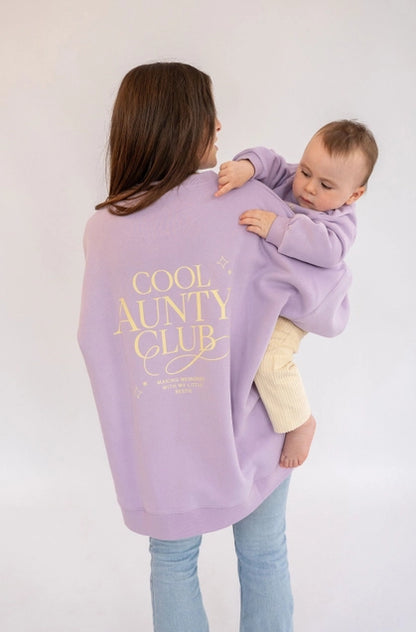 Mini "Aunties Bestie" Sweatshirt flieder Partnerlook