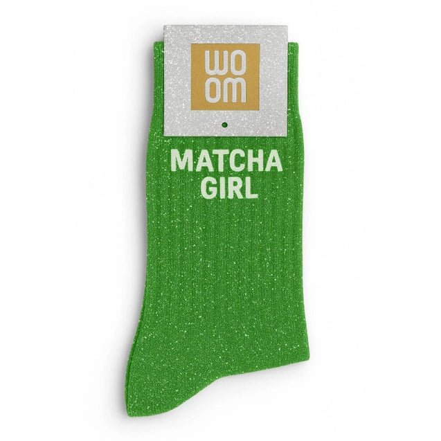 Glitzersocken "Matcha Girl"