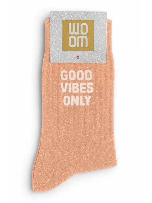 Glitzersocken "Good Vibes Only"