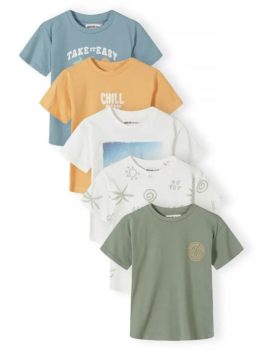 Kurzarm-T-Shirts 5er-Pack, Surf‑Motive