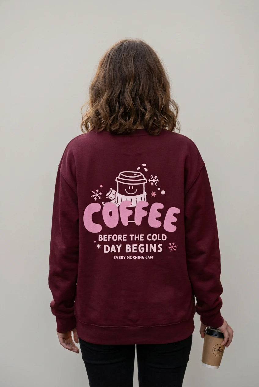 Damen Sweatshirt bordeaux 6am Club