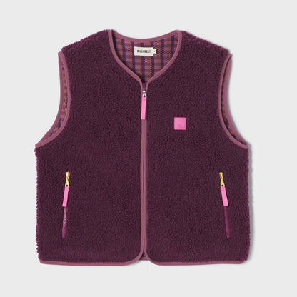 Damen Sherpa Weste - Pflaume