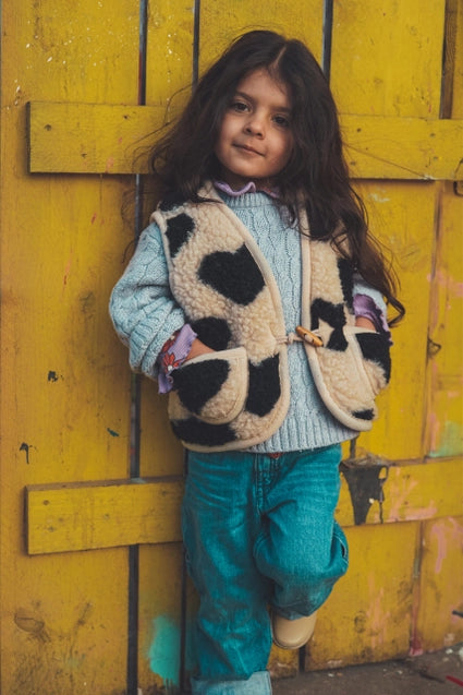 Wollweste mit Herzen Kids