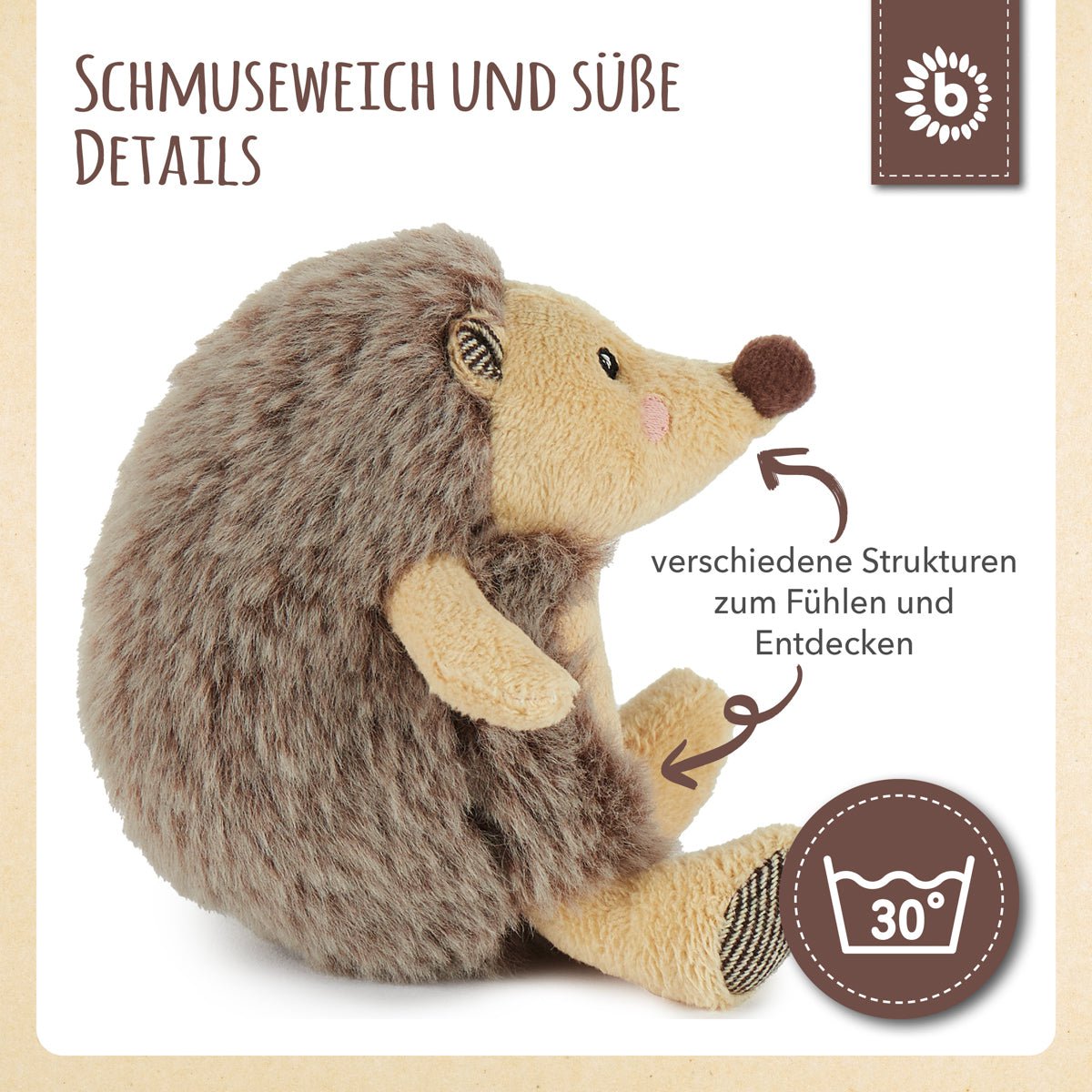 Spielfigur Igel mit Rassel