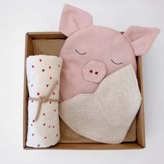 Baby-Geschenkbox - Ferkelrosa
