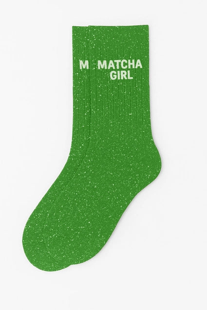 Glitzersocken "Matcha Girl"