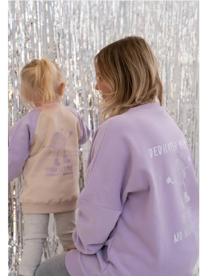 Mum Sweater No Sleep Club flieder