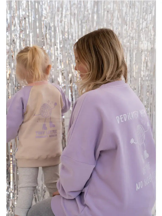 Mum Sweater No Sleep Club flieder