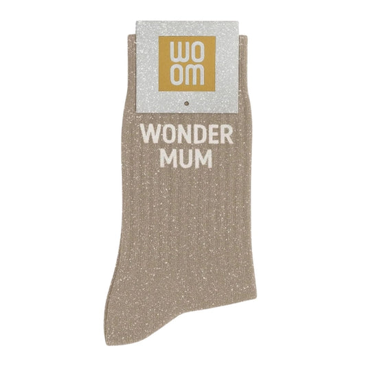 Glitzersocken "Wonder Mum"