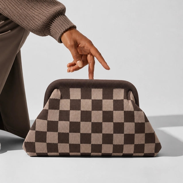 Damen Tasche/Kosmetiktasche kariert