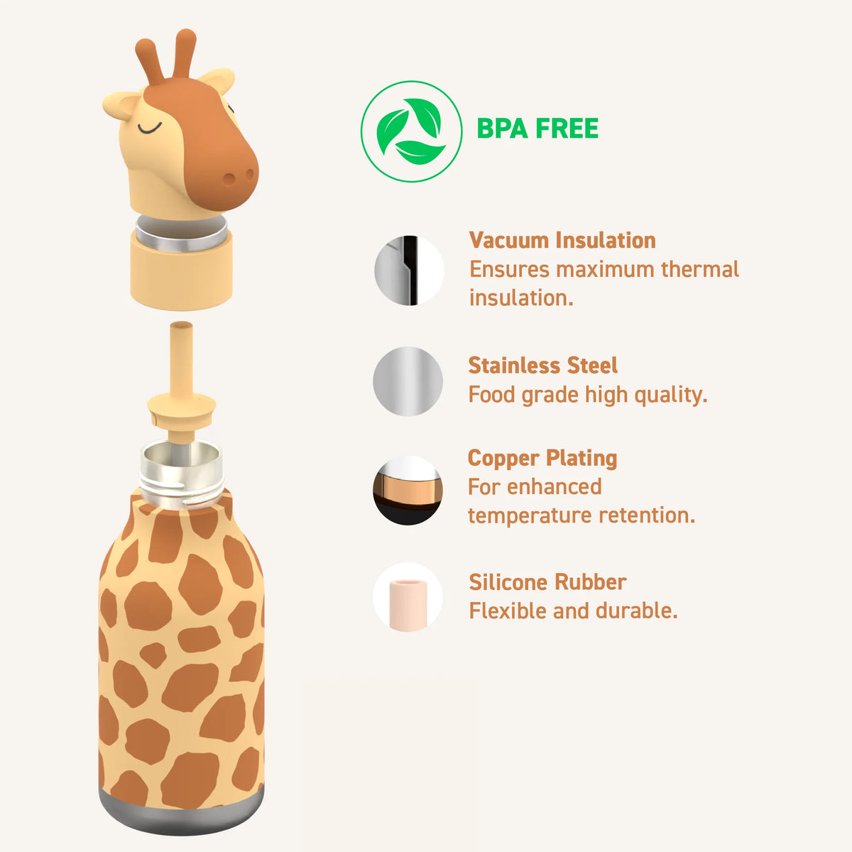 ASOBU Bestie Trinkflasche Giraffe